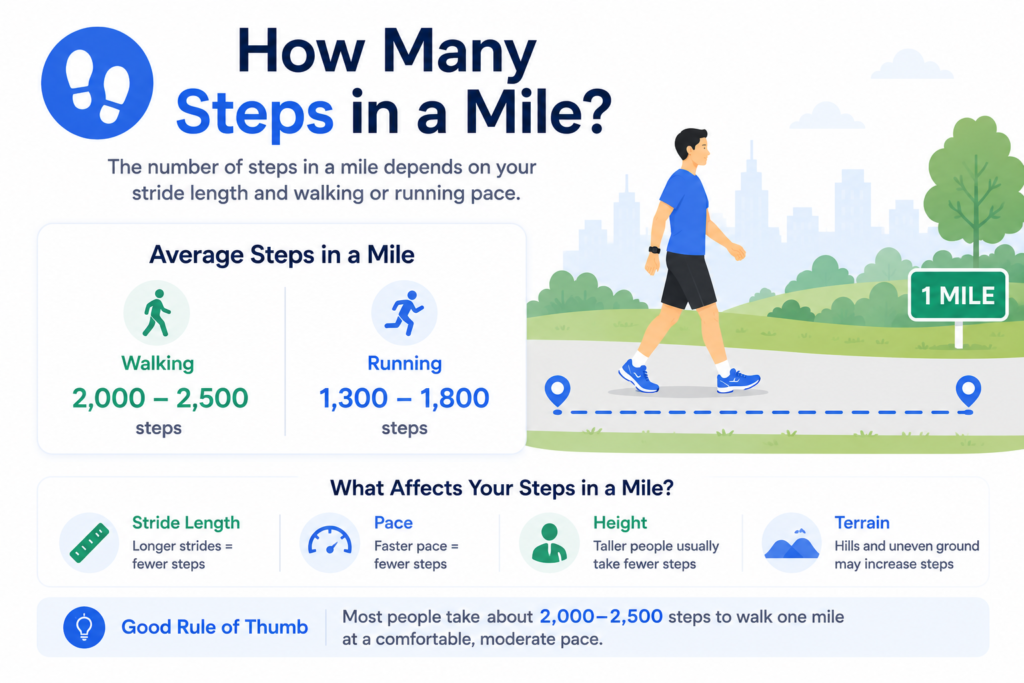 how many steps in a mile